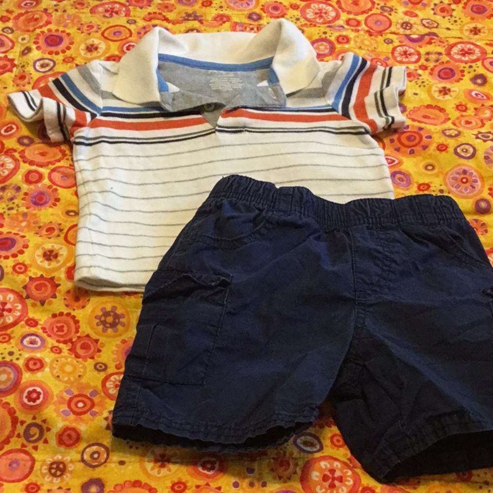 Toddler boy polo and shorts set